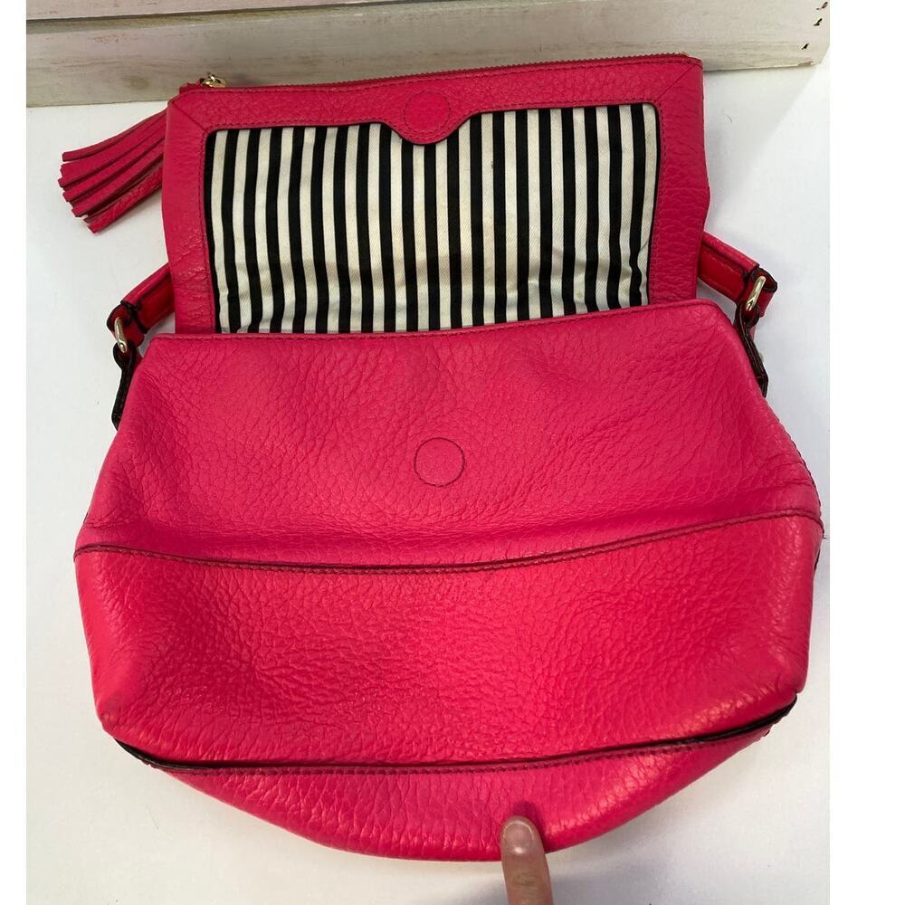 KATE SPADE HOT PINK PEBBLED LEATHER CROSSBODY BAG (ASIS) - Picture 16 of 16